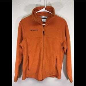 Columbia Youth 14/16 Zip Orange Fleece Jacket